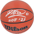Dirk Nowitzki Dallas Mavericks Autographed Wilson Authentic Series Indoor/Outdoor Basketball with HOF 2023 Inscription - Fanatics Authentic Certified