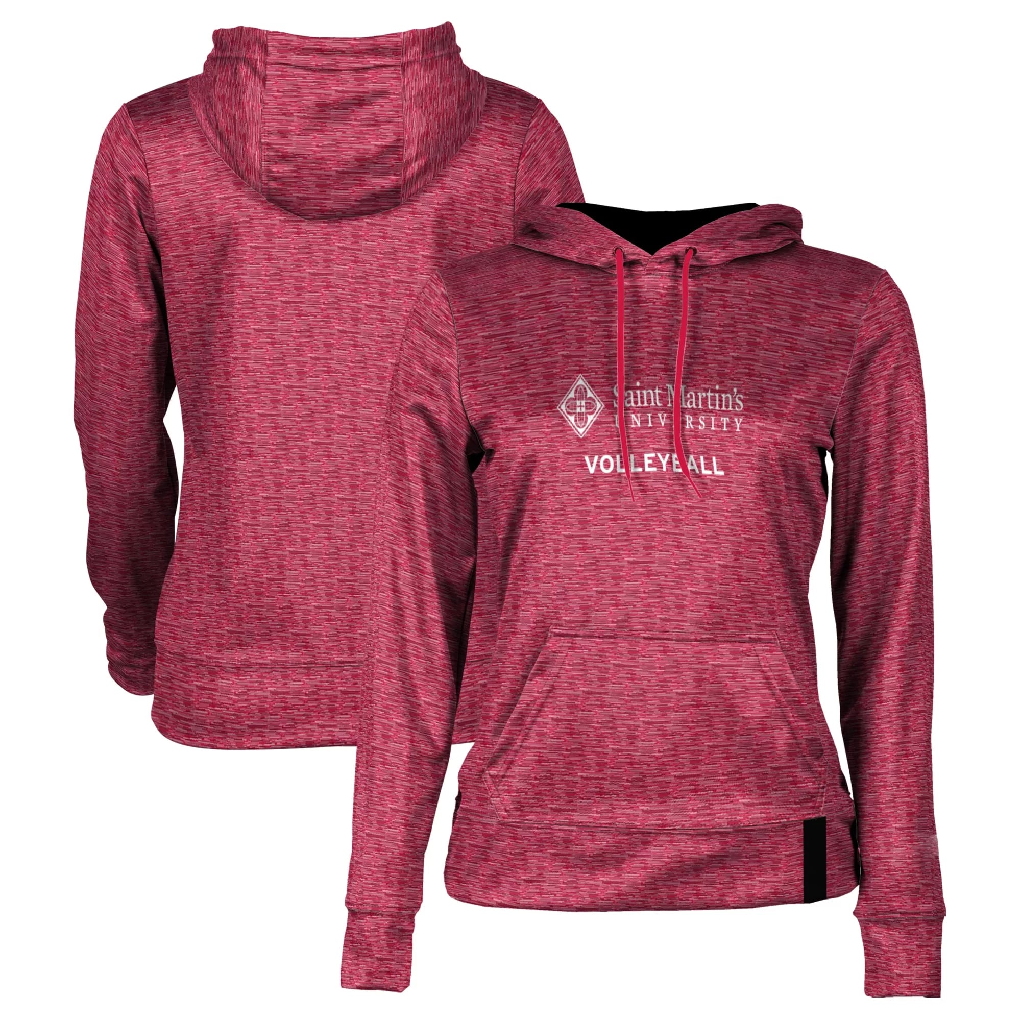 Women's Red Saint Martin's Saints Volleyball Pullover Hoodie