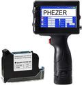 Phezer P15 Handheld Inkjet Printer for Any Surface 0.5 Inch Nozzle for QRCode Barcode Production Date Time Logo Batch Number Print On Glass Bag Carton Box Wood Cloth Plastic Cable (1 ink Cartridge)