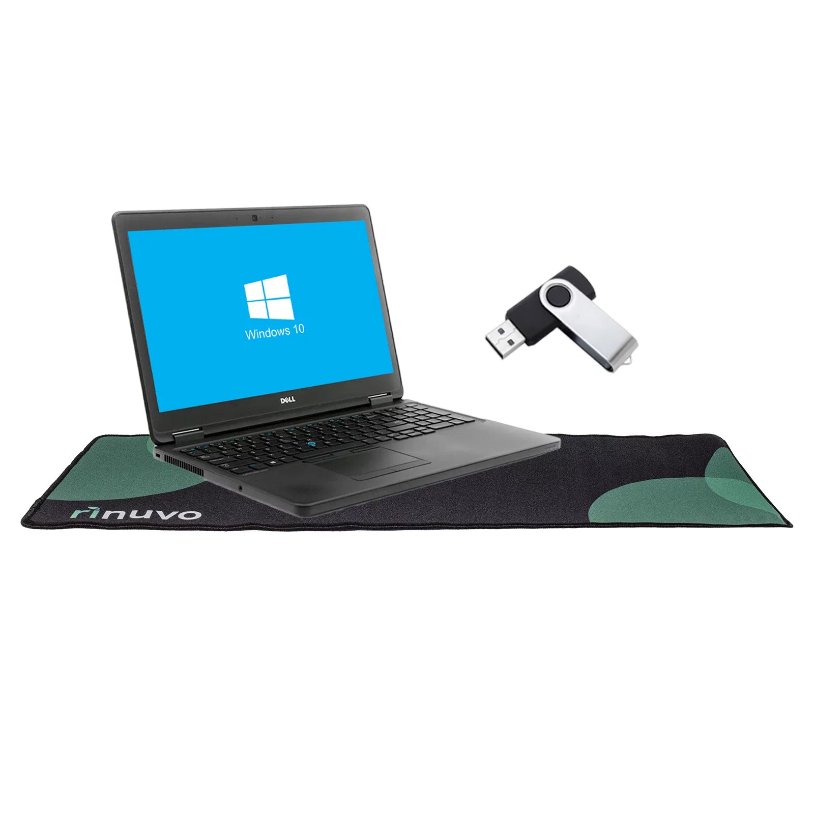 Dell Latitude E5550 Laptop Bundle, 2.3 GHz Intel Core i5 5th Gen, 8GB RAM, 500GB HDD, Windows 10 Pro, 15.6 Screen, Deskmat and 16GB Flash Drive (Used-like New)