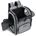 PETSKD Pet Carrier Backpack for Dogs Cats, 13x11x16.5 inches Outdoor Travel Backpack with with Safety Lock Zipperl, Large Space Foldable Backpack for Pets Under 20 lbs, Gray