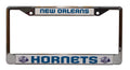 New Orleans NBA Hornets Vintage Old School NBA Chrome Metal License Plate Frame