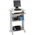 Scranton & Co Standing Wood Workstation in Gray