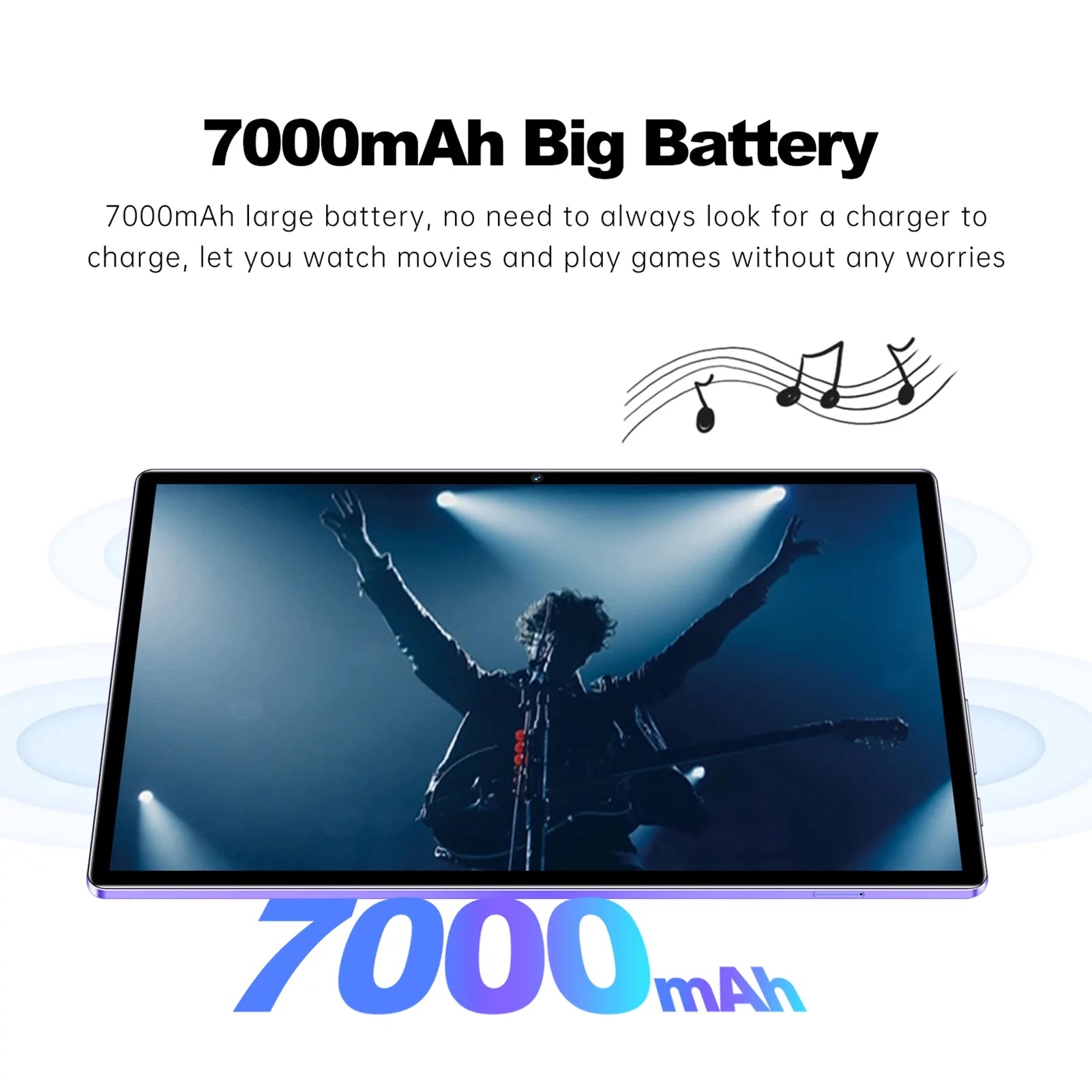 Anself Tablet 10.1 inch Screen 5G Calling, 10 Core MTK6797 Processor, 128GB Expandable Memory, Large Storage Capacity, 7000mAh Battery, Tablet Computer