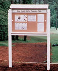 Har-Tru Tennis, Bocce, Golf Court Accessories - Messaging Boards - Outpost Message Center with Polycarbonate Doors - Model 50 - Green