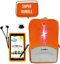 LINSAY 7 Kids tablets 2GB RAM 32GB Android 12 WiFi Tablet for kids, Camera, Apps, Games, Learning Tab for Children with Orange Kid-proof Defender Case, LED Backpack, Earphones, and Pen Stylus
