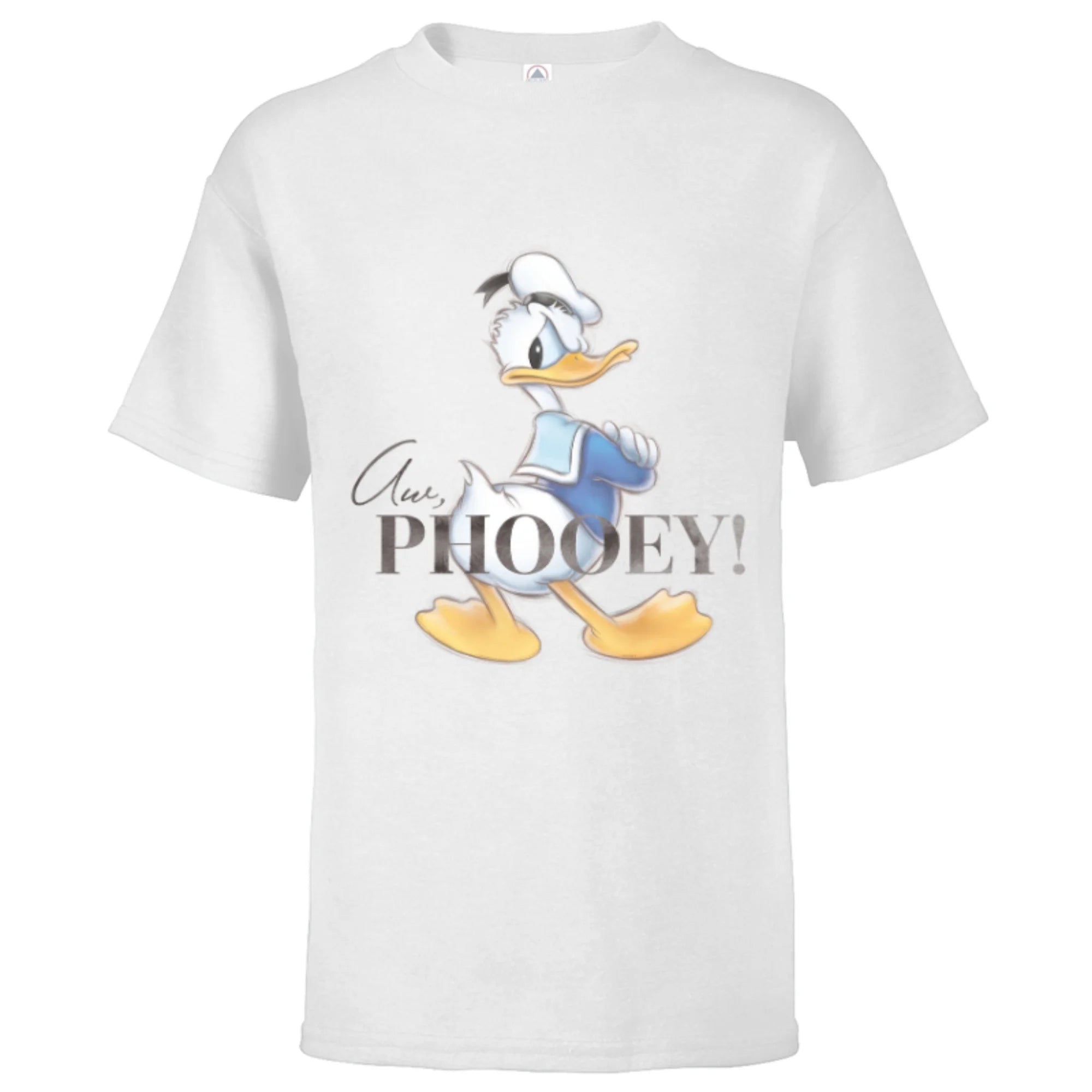 Disney 100 Anniversary Donald Duck D100 Quote Aw Phooey - Short Sleeve T-Shirt for Kids - Customized-White