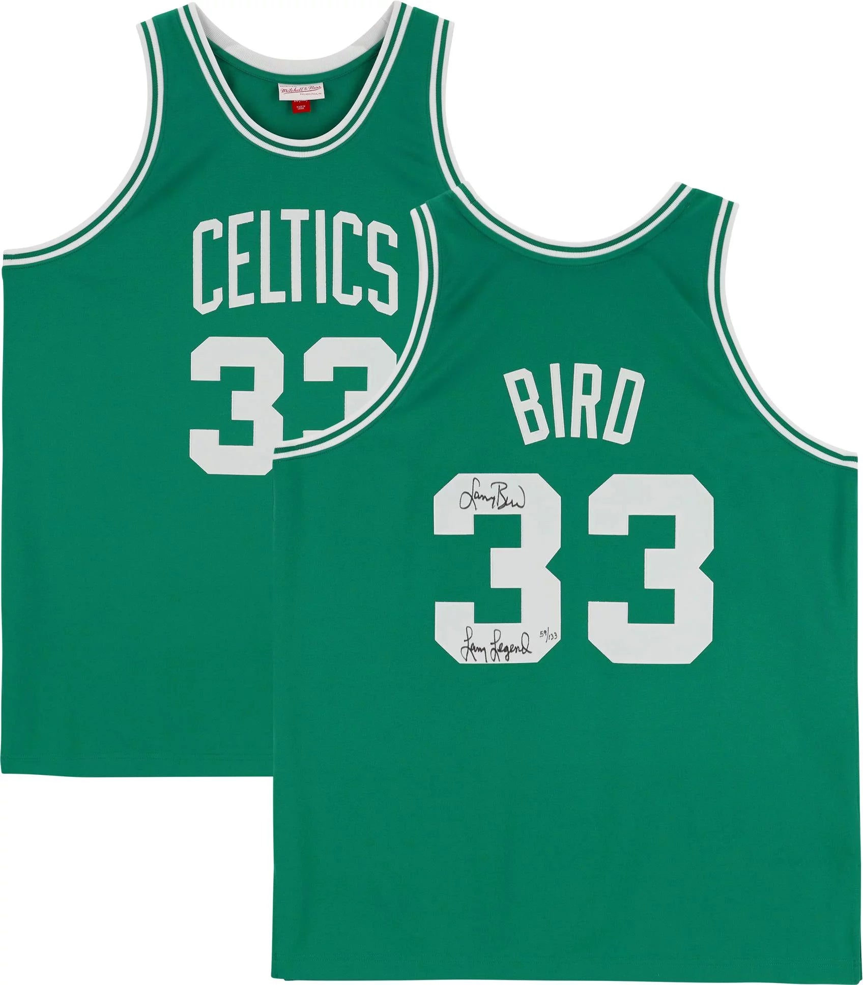 Larry Bird Boston Celtics Autographed Green Mitchell & Ness 1985-1986 Authentic Jersey with Larry Legend Inscription- Limited Edition of 133 - Fanatics Authentic Certified