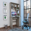 We Have Furniture Computer Desk Acequia, Multiple Shelves, Light Gray Finish