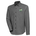 Men's Antigua  Black Boston Celtics Compression Button-Down Shirt