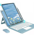 720¡ã Rotating Keyboard Case for iPad Pro 12.9/Pro 11/Pro 10.5/iPad 10th/Air 5/Air 4 10.9¡±/7/8/9th 10.2/5/6/Air 3 2 1/Mini 6 8.3 inch Detachable Clear Back Cover with Touchpad Wireless Mouse
