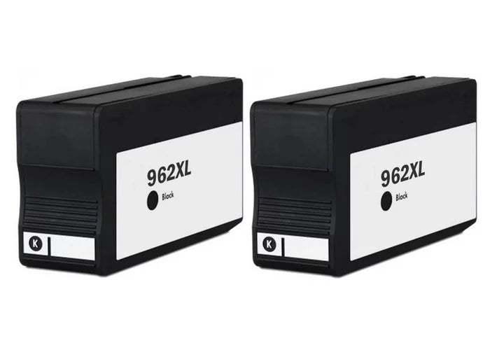 PrinterDash Remanufactured Replacement for HP OfficeJet Pro 9010/9014e/9015e/9019/9020e/9022e/9023/9025e/9026/9028e Black High Yield Inkjet (2/PK-2000 Page Yield) (NO. 962XL) (3JB33AN)