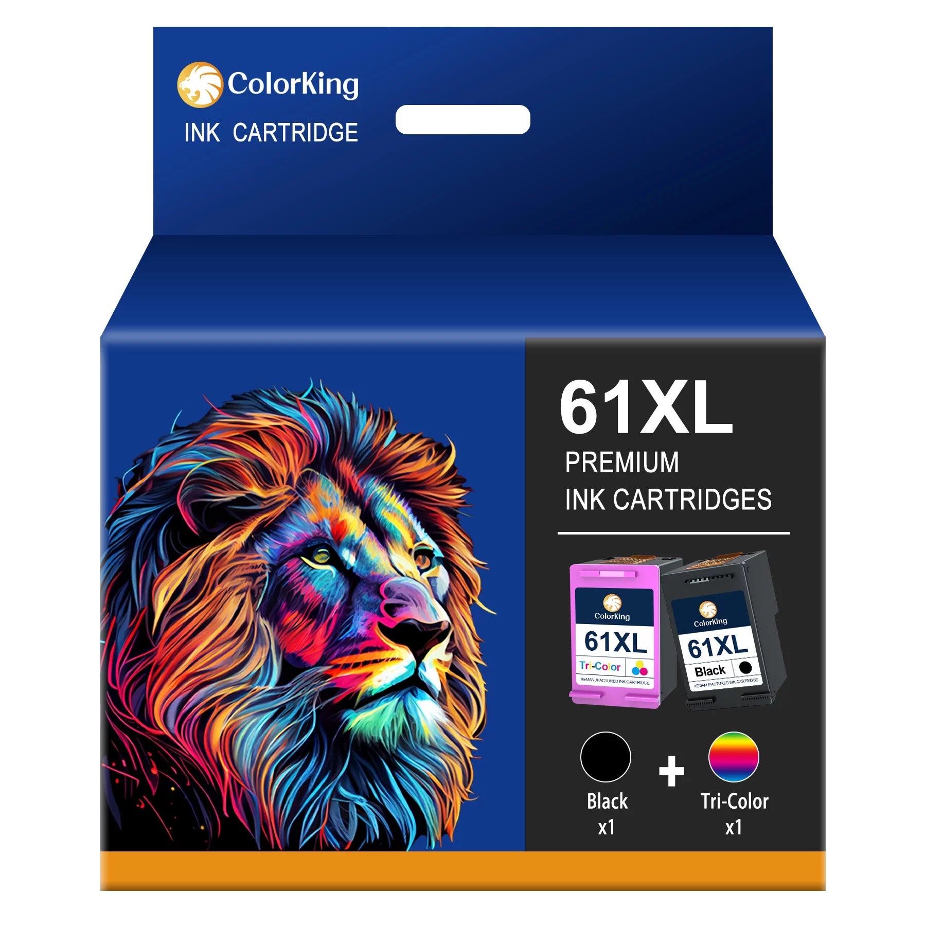Colorking 61XL Ink Cartridge 61 Ink Replacement for HP 61 XL Black and Color to Work with HP Envy 4500 5530 4502 5535 5534 officejet 4630 4635 Deskjet 1000 1010 1510 Printer (Black and Color, 2 Pack)