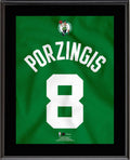 Kristaps Porzingis Boston Celtics 10.5 x 13 #8 Green Jersey Sublimated Plaque