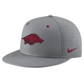 Men's Nike Gray Arkansas Razorbacks USA Side Patch True AeroBill Performance Fitted Hat