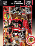 MasterPieces 500 Piece Puzzle - Chicago Blackhawks Locker Room - 15x21