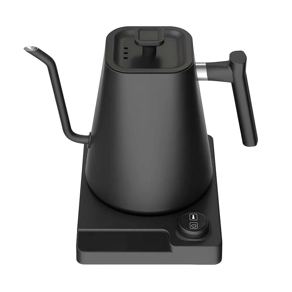 Temperature Control Electric Gooseneck Kettle - 1.0L Pour-Over Kettle for Coffee and Tea - Silent Operation - 1-24H Keep Warm - Stainless Steel - LCD Display - 1200W Quick Heating - Hot Water Boiler
