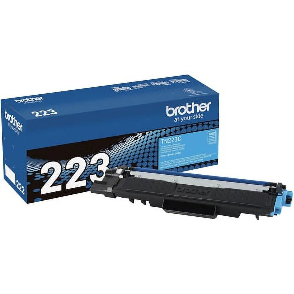 Brother Genuine TN-223C Standard Yield Cyan Toner Cartridge - 1300 Pages | Bundle of 2 Each