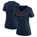 Women's Nike  Navy Houston Astros City Connect Velocity Practice Performance V-Neck T-Shirt