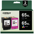 65XL Ink Cartridge for HP 65 XL Ink 65 Ink Cartridge Use with HP Deskjet 2652 2652 Printer Ink and 3755 3752 2655 Envy 5055 5000 5052 5014 Printer (1 Black, 1 Tri-Color, 2-Pack)