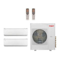 Tosot 25,000 Btu 21 Seer 2-Zone Ductless Mini Split Heat Pump System - 9K-18K - TM24H4O - TW09HQ2C2DI - TW18HQ2C2DI