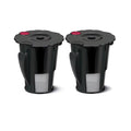 2pcs Coffee Filter Black Reusable Coffee Filter for Keurig 119367 2.0 My K-Cup Updated Model&amp;#65306;K200/K300/K400/K500 SERIES,Works with all keurig plus series (2)
