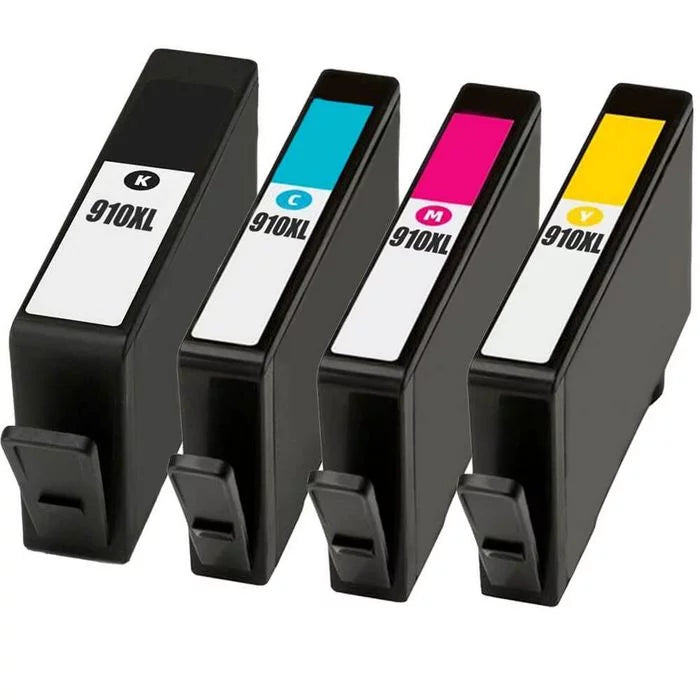 PrinterDash Remanufactured Replacement for HP OfficeJet Pro 8010//8014/8015/8020//8023/8024/8025/8028/8030/8035 High Yield Inkjet Combo Pack (BK/C/M/Y) (NO. 910XL) (910XL-COMBO)