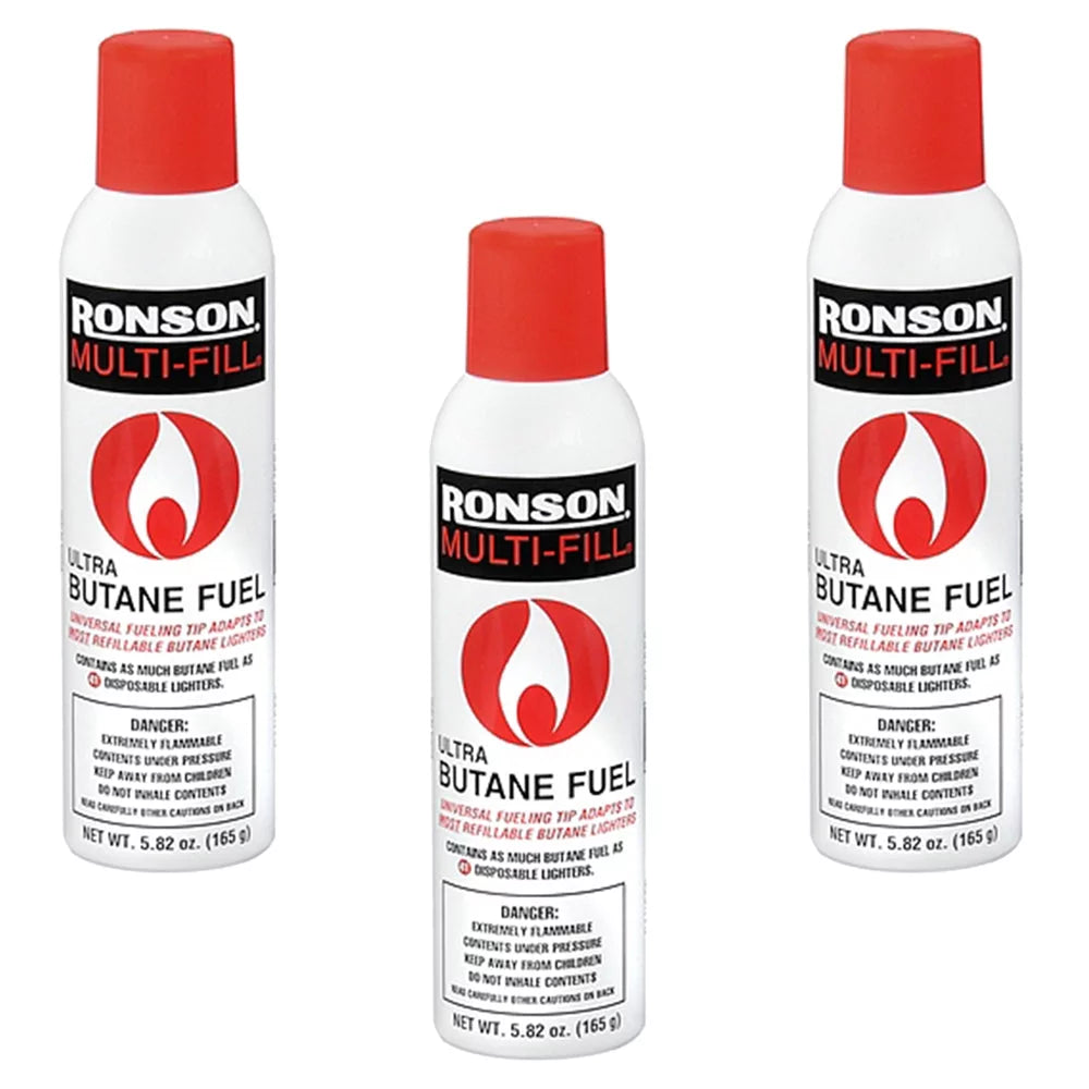 Ronson (165 Gr) Ronson Multi Fill Butane (Pack of 3)