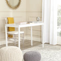 SAFAVIEH Duke Modern Glam Solid Lacquer Writing Desk, White