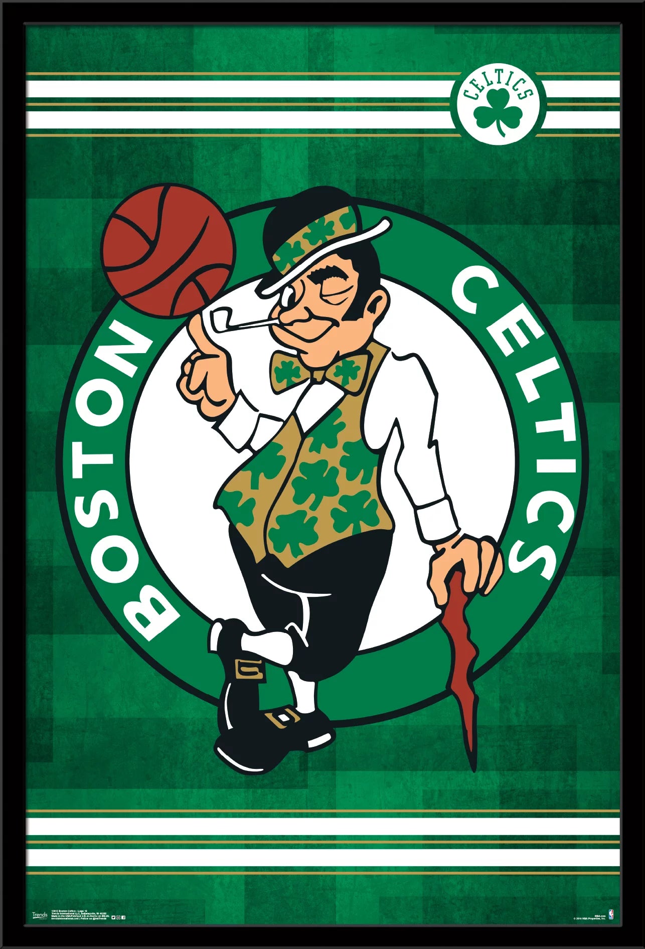 NBA Boston Celtics - Logo 14 Wall Poster, 22.375 x 34, Framed