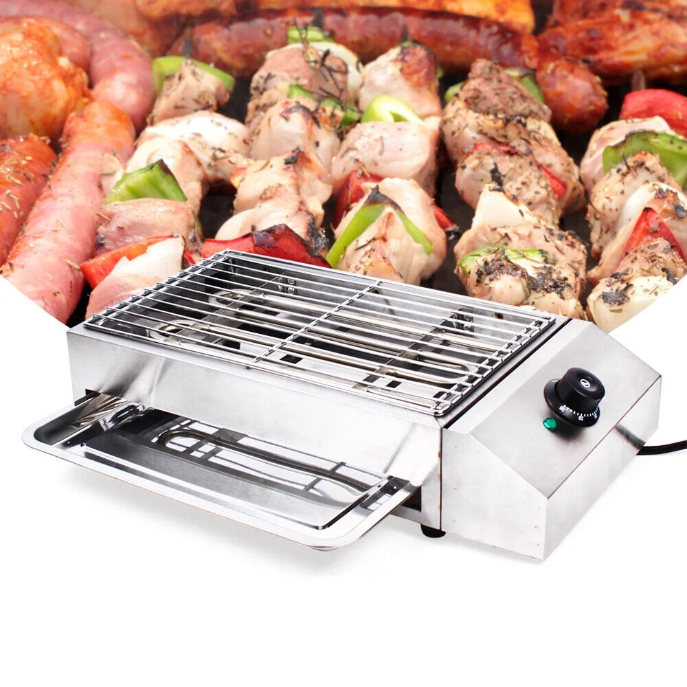 Miumaeov Electric Barbecue Griddle Flat Top Grill Hot Plate BBQ Countertop Commercial Smokeless Cooking Grills Stove