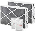 Lennox X6672 Furnace Filters, Carbon Clean Healthy Climate 16x25x5 Air Filter Replacement Merv 16 Filter Media with Homequip Disposal Bag (2 Pack)