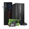 Restored HP EliteDesk 800G2 Gaming PC Intel i7 (3.4GHz) 16GB DDR4 RAM 240GB SSD + 1TB HDD GeForce GT 1030 (2GB) GPU WiFi + Bluetooth RGB Keyboard & Mouse Windows 10 Pro (Refurbished)