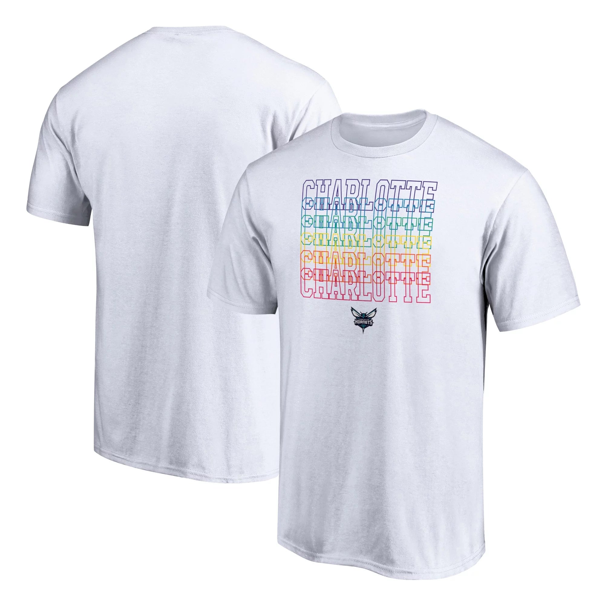 Men's Fanatics Branded White Charlotte Hornets Team City Pride T-Shirt