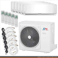 Five 5 Zone Mini Split Ductless Air Conditioner Heat Pump 9000 9000 12000 12000 18000 Multi