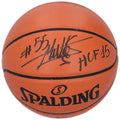 Dikembe Mutombo Houston Rockets Autographed Spalding Indoor/Outdoor Basketball with HOF 15 Inscription - Signed in Black - Fanatics Authentic Certified