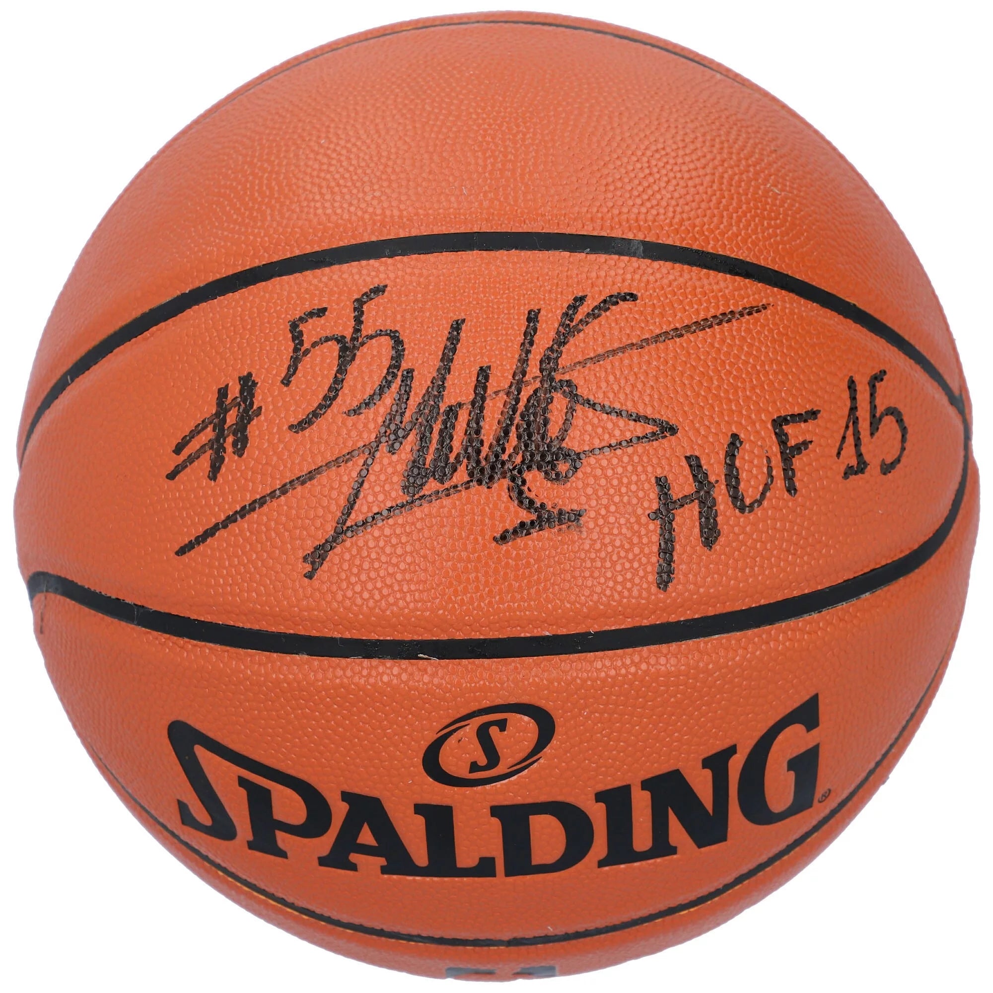 Dikembe Mutombo Houston Rockets Autographed Spalding Indoor/Outdoor Basketball with HOF 15 Inscription - Signed in Black - Fanatics Authentic Certified