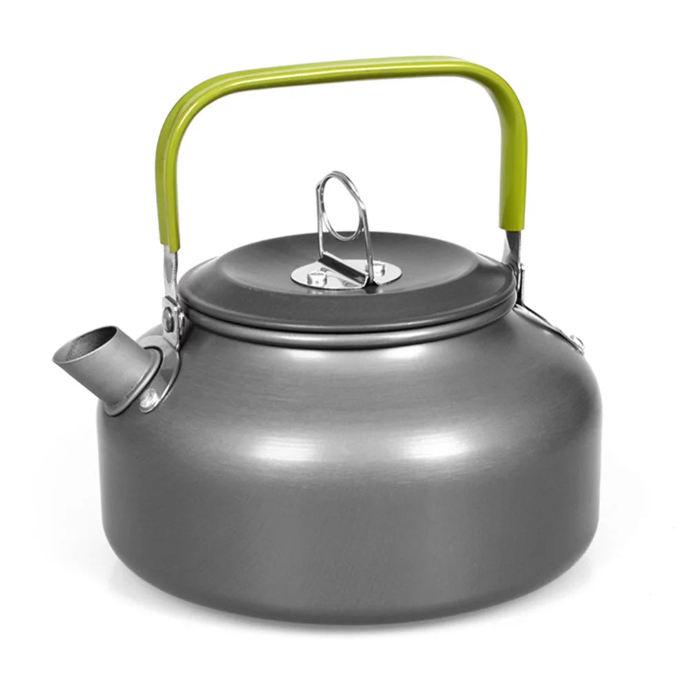 OWSOO 0.8L Portable Water Kettle Water Pot Teapot Coffee Pot Indoor Aluminum Alloy Tea Kettle Outdoor Camping Hiking Picnic Pot