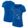Women's G-III 4Her by Carl Banks Royal Dallas Mavericks Basketball Love Fitted T-Shirt