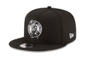 Boston Celtics New Era Black & White Logo 9FIFTY Adjustable Snapback Hat - Black - OSFA