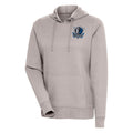 Women's Antigua Oatmeal Dallas Mavericks Action Pullover Hoodie