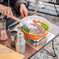 Nebublu Camping Picnic Non-Stick Frying Pan - Ceramic Coating Camping Skillet with Folding Handle