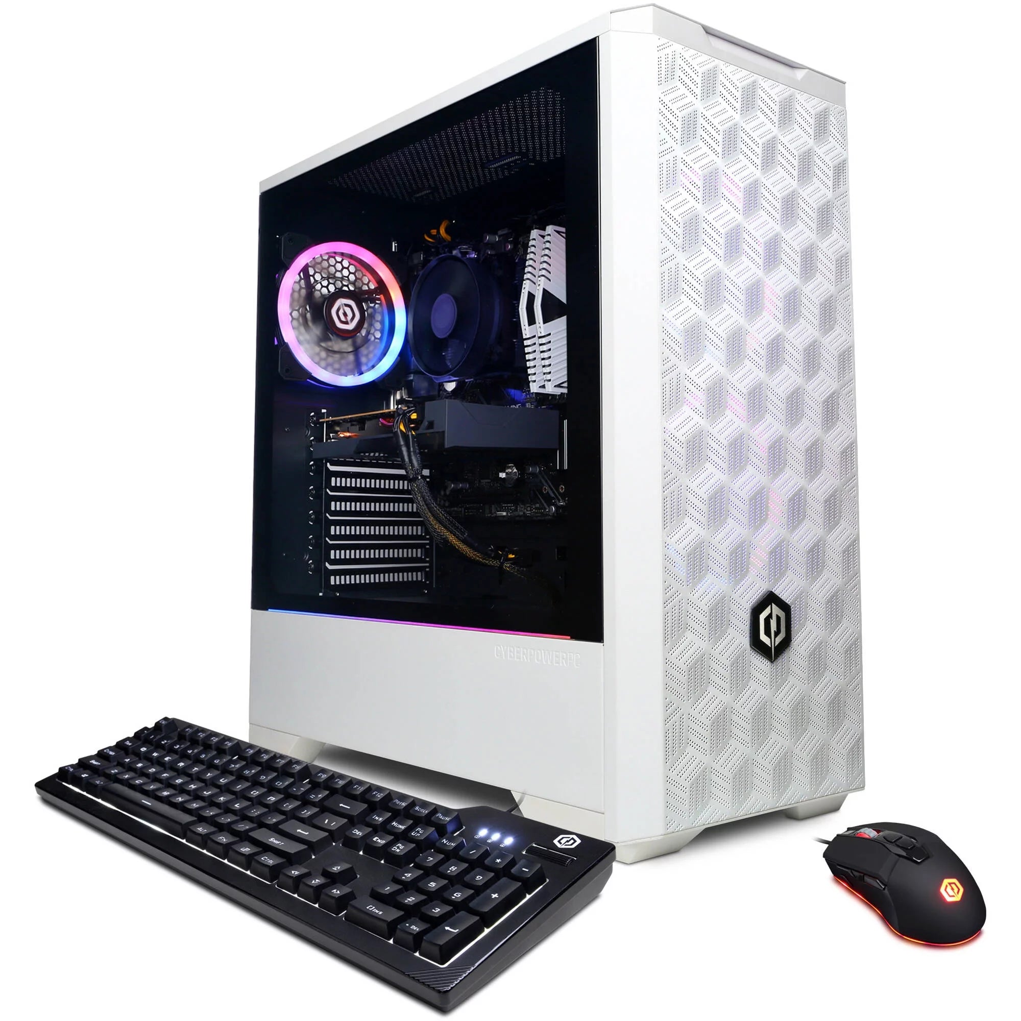 CyberPowerPC Gamer Master Gaming Desktop, AMD Ryzen 7 7700X, 16 GB DDR5, NVIDIA GeForce RTX 4070 Ti, 1 TB SSD, Windows 11 Home, White, GMA9300CPG