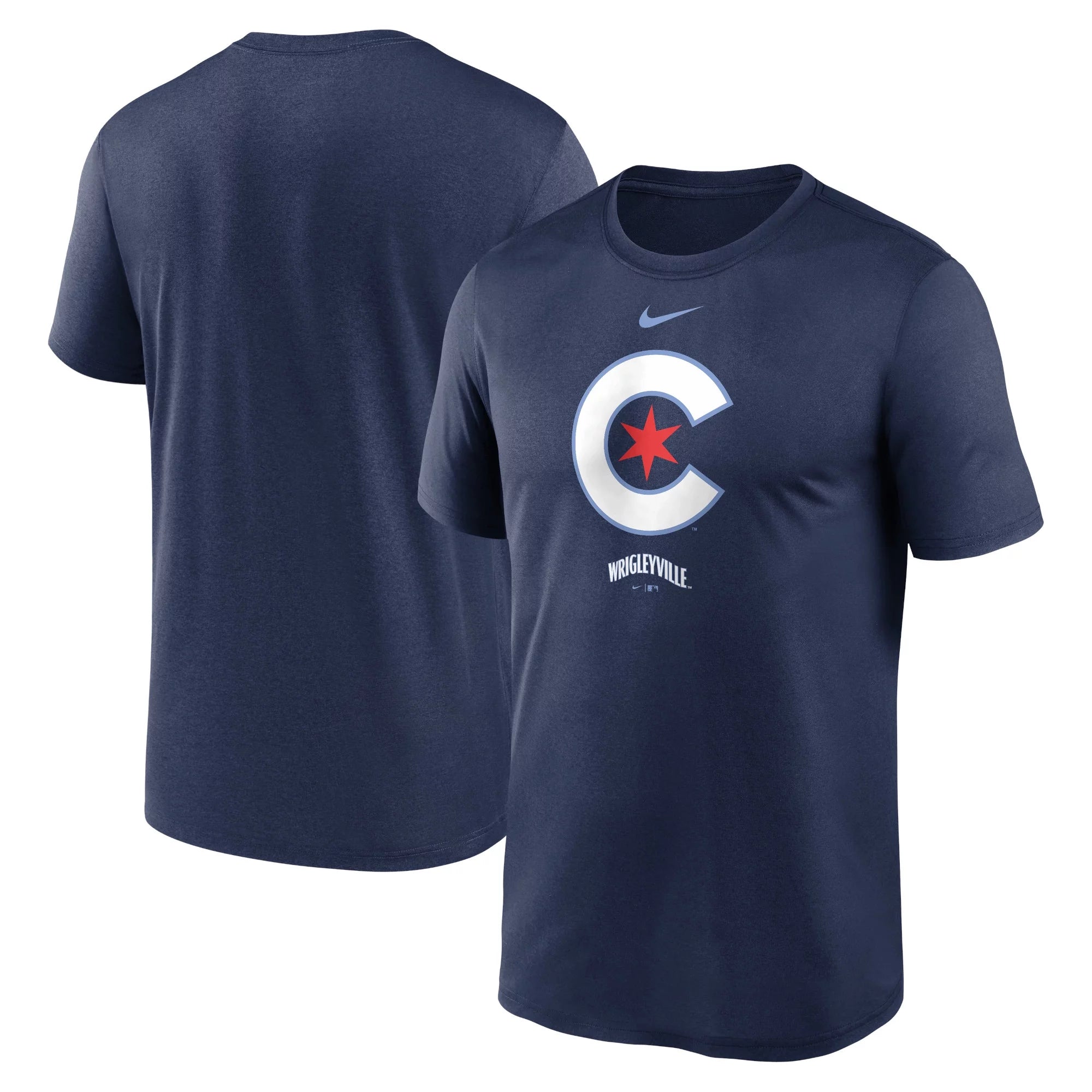 Men's Nike Navy Chicago Cubs City Connect Logo T-Shirt