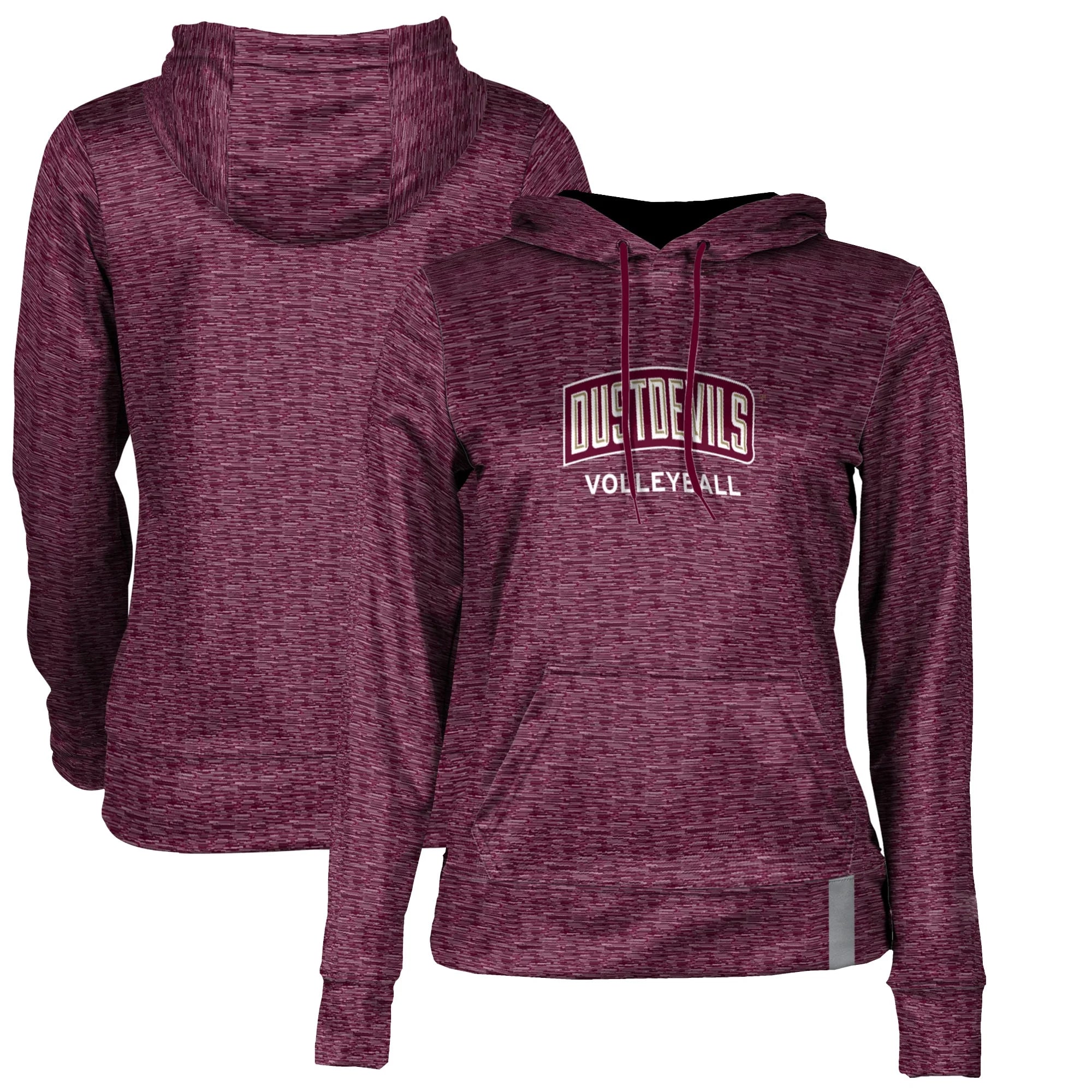 Women's Maroon Texas A&M International University Dustdevils Volleyball Pullover Hoodie