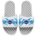Youth ISlide White Charlotte Hornets 90s Paper Cup Slide Sandals