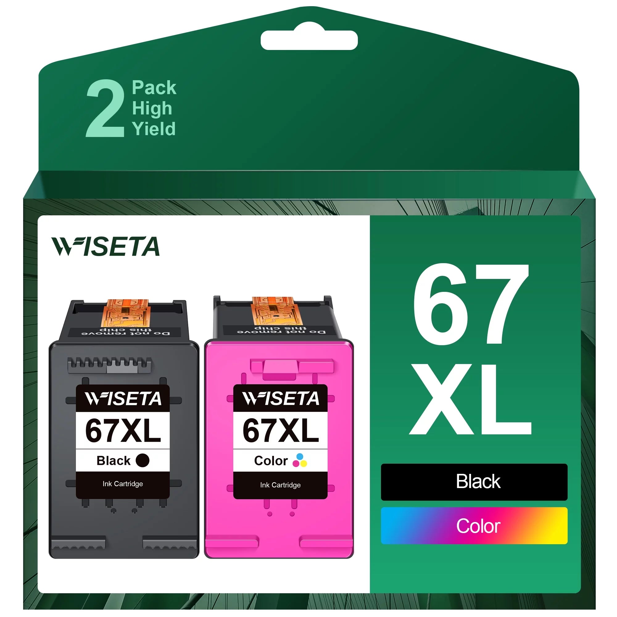 67XL Ink Cartridge Replacement for HP 67XL 67 XL to use with DeskJet 2755e 4155e 2722 2752 2752e Envy Pro 6455 6458 (1 Black£¬1 Tri-color)