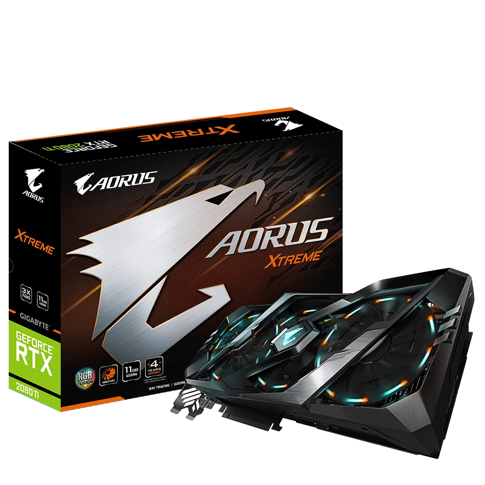 GIGABYTE AORUS GeForce RTX 2080 Ti Xtreme 11G Graphics Card, Black