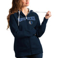 Women's Antigua Navy Dallas Mavericks Team Victory Full-Zip Hoodie