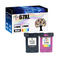 67XL Ink Cartridges Replacement for HP 67 Ink Cartridge Compatible for Envy 6055e 6055 6052 6075 6455e 6455 6475 6452 6458 DeskJet 4155 2755e 2755 4052 Printers